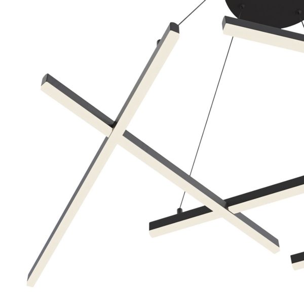 Maytoni Line suspension LED 3 000 K noire Maytoni