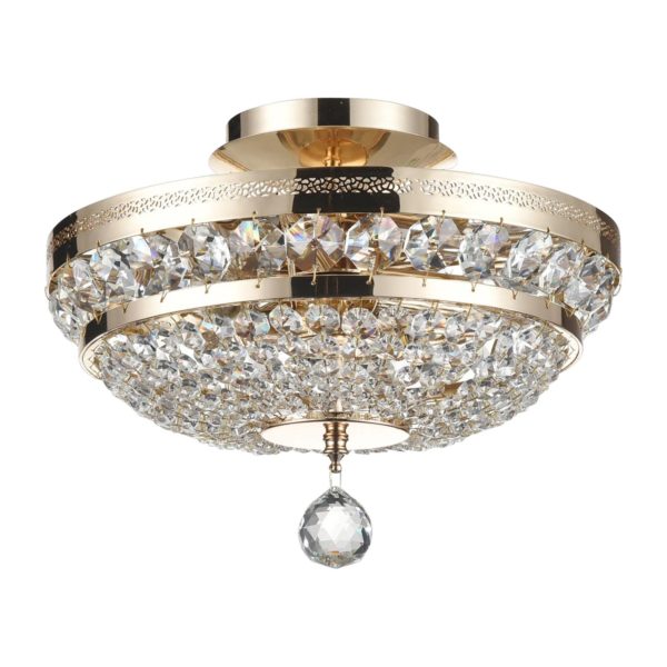 Maytoni Ottilia plafonnier, cristaux, Ø 32 cm Maytoni
