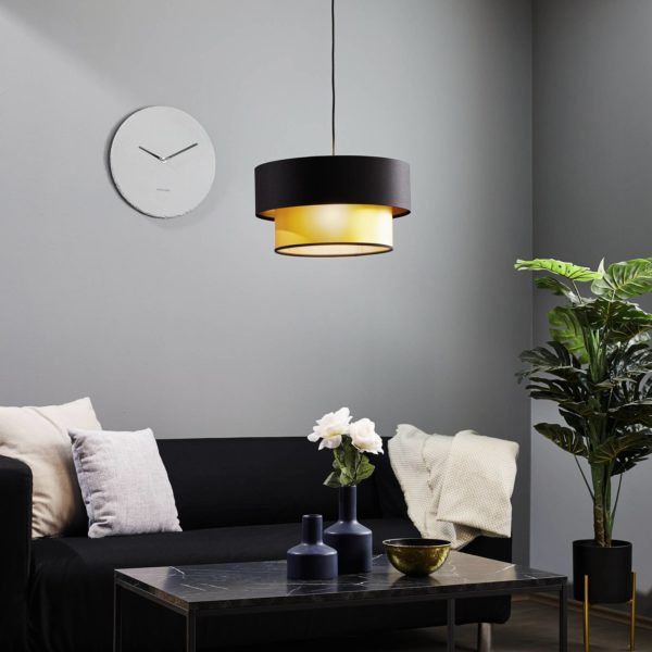 Maco Design Suspension Dorina, noir/or, Ø 40cm Maco Design