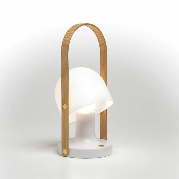 MARSET FollowMe lampe à batterie LED, blanc-chêne Marset