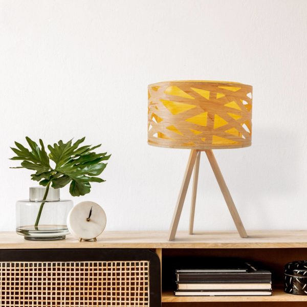 Näve Lampe à poser Finja support trépied en bambou Näve