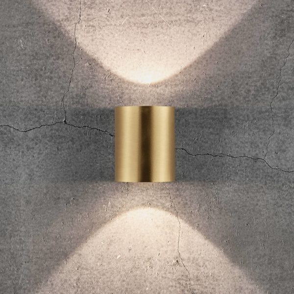 Nordlux Applique d’extérieur LED Canto 2, 10 cm, laiton Nordlux