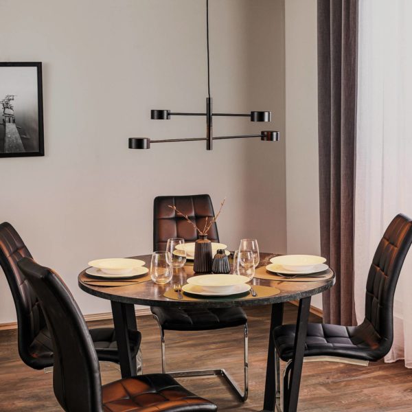 Nordlux Suspension LED Clyde, à 4 lampes, 2 niveaux Nordlux