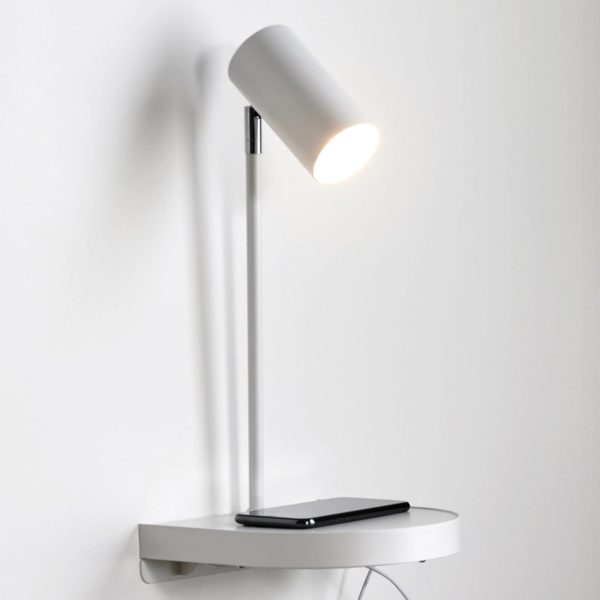 Nordlux Applique Cody avec tablette et USB port, blanche Nordlux