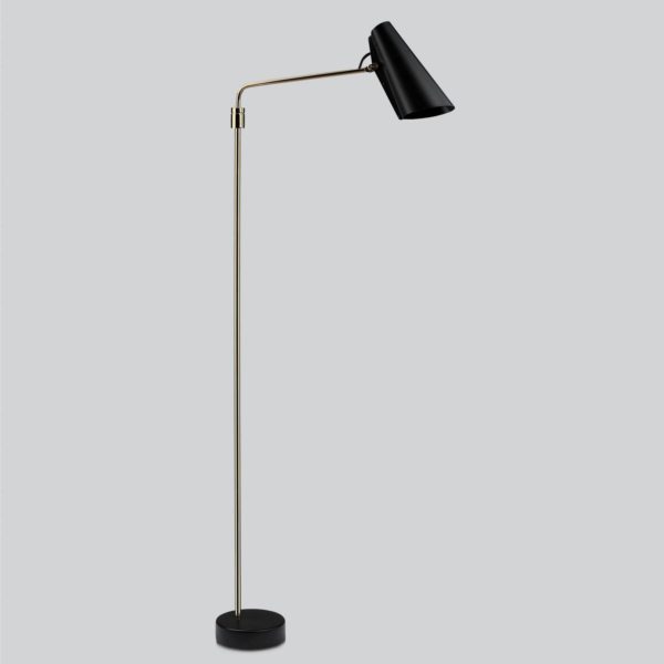 Northern Birdy Swing lampadaire noir/laiton Northern