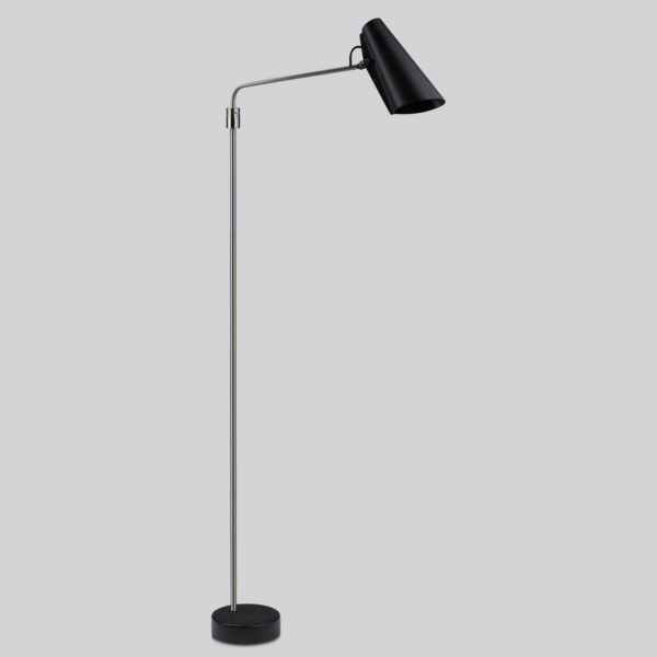 Northern Birdy Swing lampadaire, noir/acier Northern