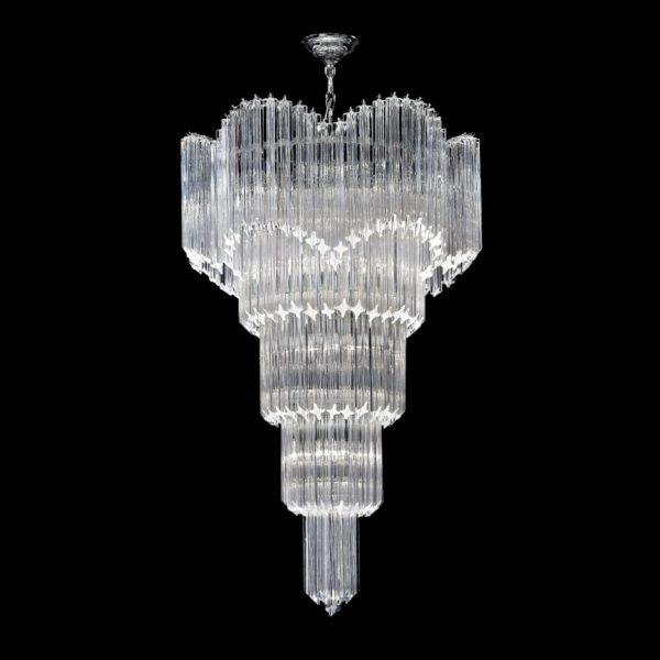 Novaresi Suspension en cristal impressionnante Drappi Novaresi