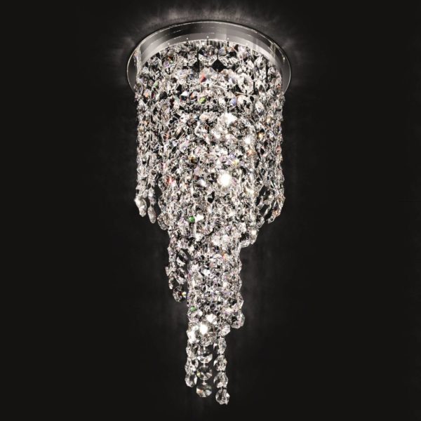 Novaresi Plafonnier en cristal Shine forme spirale, 30 cm Novaresi