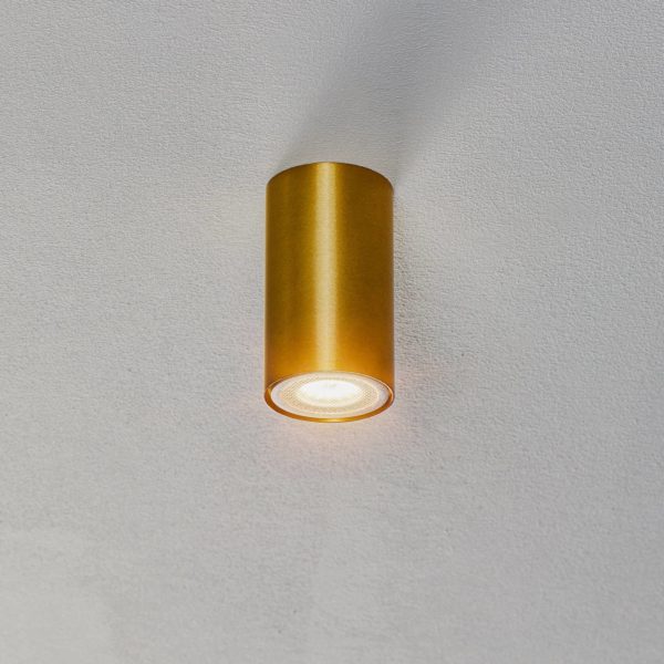Euluna Downlight Eye S en forme de cylindre, laiton Euluna