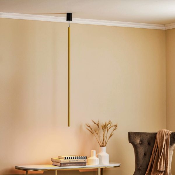 Euluna Suspension Laser à 1 lampe, laiton, 100cm Euluna