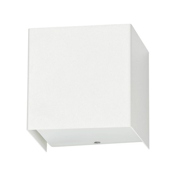 Euluna Applique Cube en acier, blanche Euluna