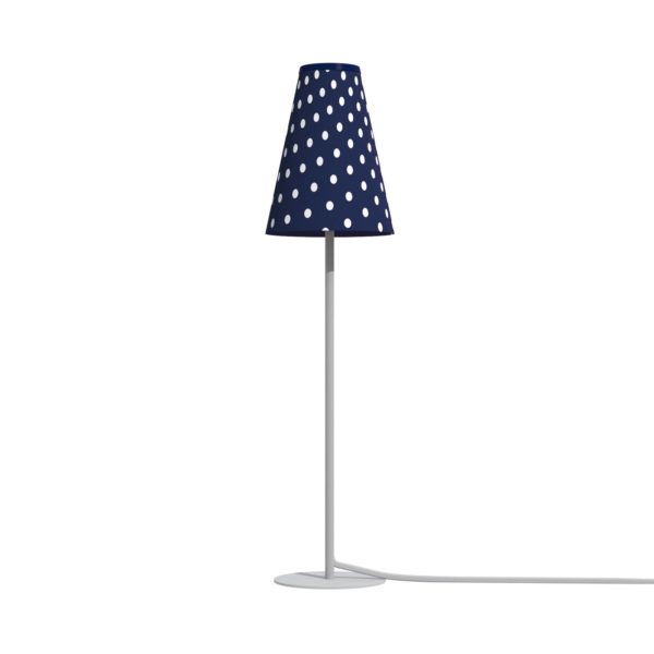 Euluna Lampe à poser Trifle, bleue/blanche à pois Euluna