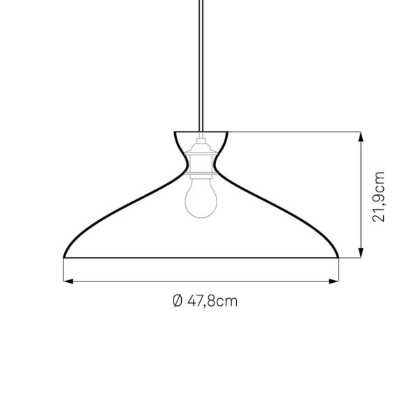 Nyta Pretty wide suspension 3 m, blanche brillante NYTA