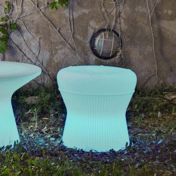 Newgarden Corfu Tabouret solaire à LED, 37 cm, batterie, télécommande Newgarden