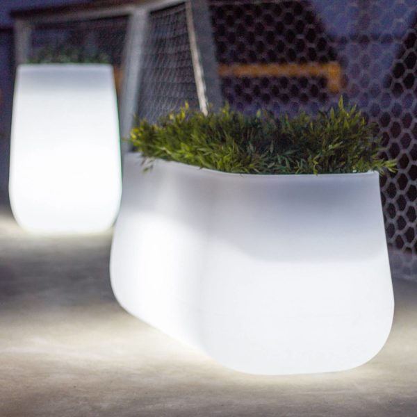 Newgarden bac à plantes solaire LED Camelia Large, batterie, 39,5 cm Newgarden
