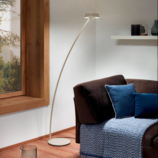 OLIGO Glance lampadaire LED arqué cachemire Oligo