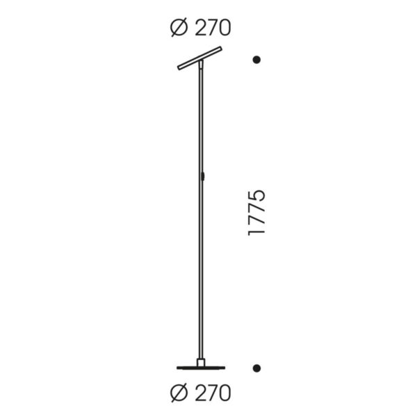 OLIGO Decent Max lampadaire LED aluminium brossé Oligo