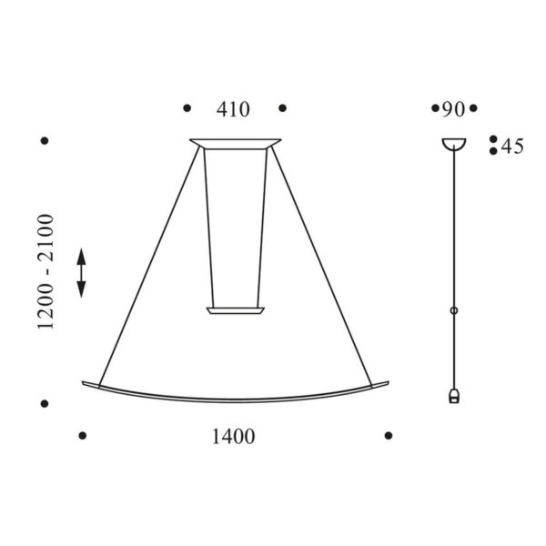 OLIGO Lisgo suspension LED, rouge mate Oligo