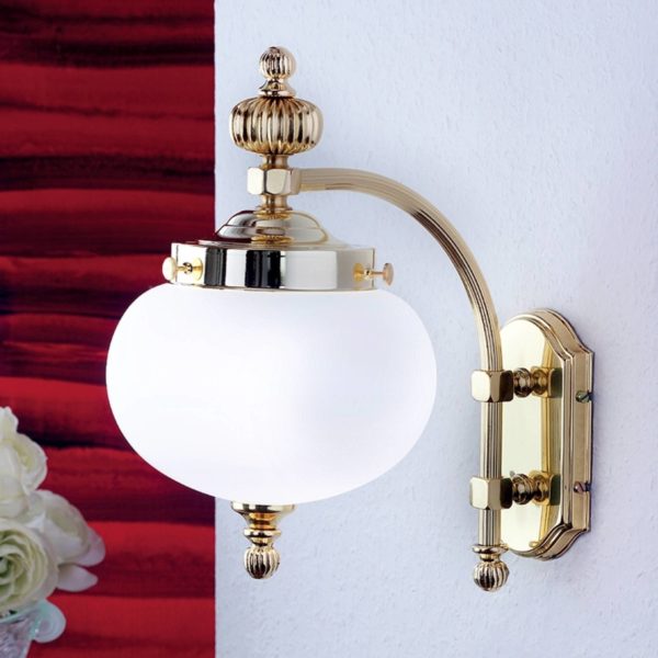 Orion Applique Delia à 1 lampe en laiton Orion