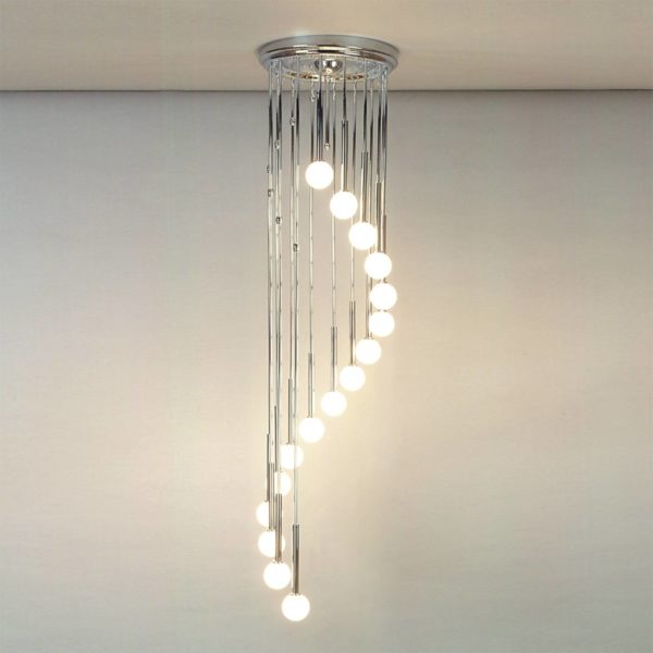 Orion Suspension chromée TALISA à verre opale Orion