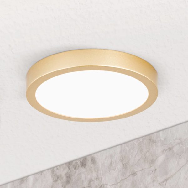 Orion Plafonnier LED Vika, rond, doré mat, Ø 18 cm Orion