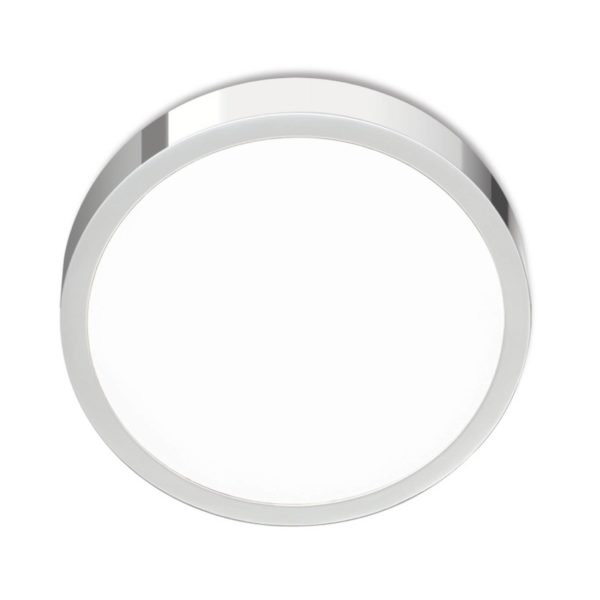 Orion Plafonnier LED Bully, chromé, Ø 14 cm Orion
