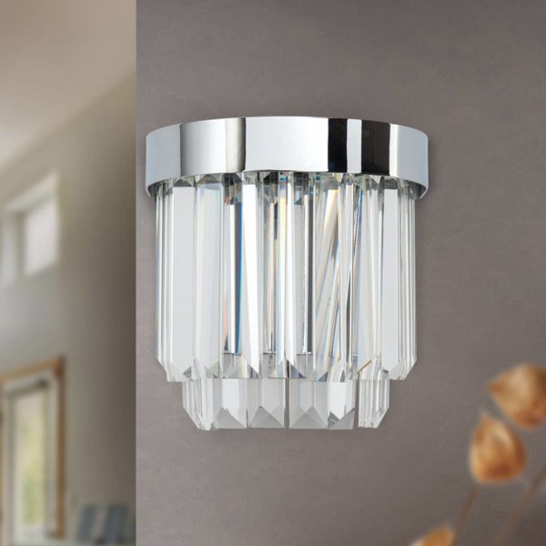 Orion Applique LED Prism uplight et downlight, chromée Orion
