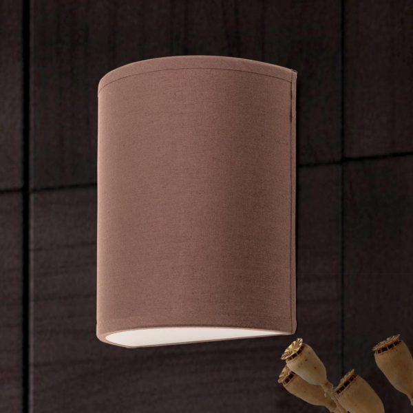 Orion Applique Ufo abat-jour en lin, marron Orion