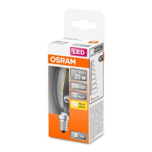 OSRAM Classic B ampoule LED E14 2,5W 2 700K claire Osram