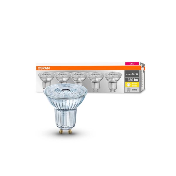 OSRAM 5 réflecteurs LED GU10 4,3W 36° 2 700K 350lm Osram