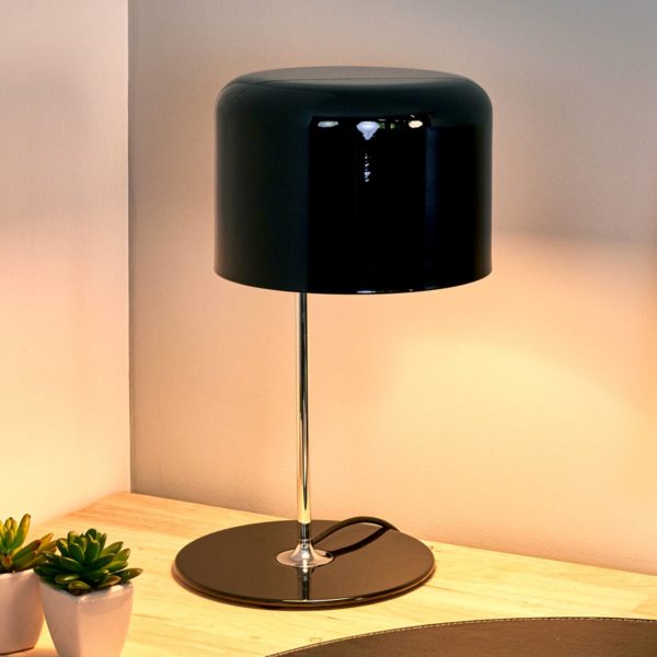 Oluce Coupé – lampe à poser design et intemporelle noire Oluce
