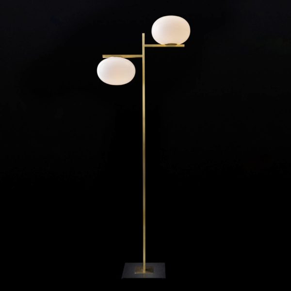 Oluce Alba – lampadaire à deux lampes dimmable Oluce