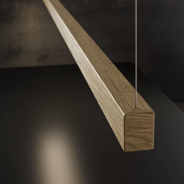 OLEV Lanacotta suspension LED en chêne, 2 700K OleV