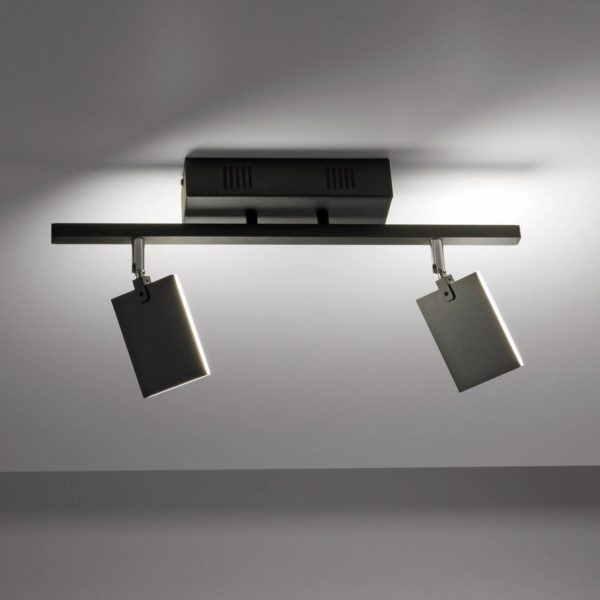 PURE Mira plafonnier 2 lampe télécommande CCT noir Pure