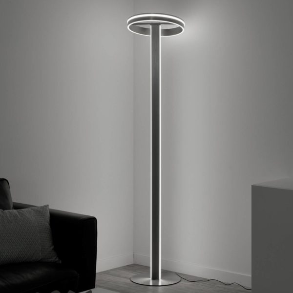 Q-Smart-Home Paul Neuhaus Q-Vito lampadaire LED droit, anneau Q-Smart-Home