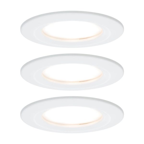 Paulmann 3 spots Nova Coin rond dimmable, blanc Paulmann
