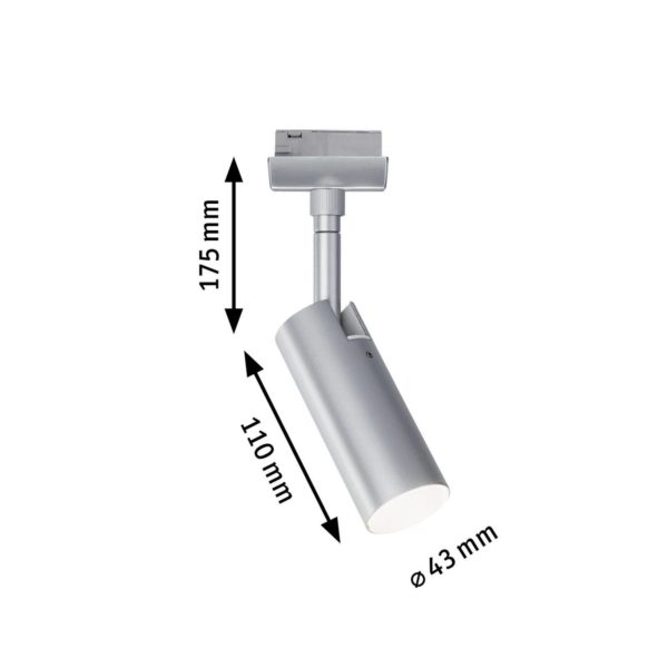 Paulmann URail Tubo spot LED, chromé mat Paulmann