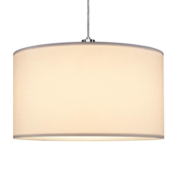 Paulmann abat-jour tissu Tessa Ø 45,4 cm blanc Paulmann