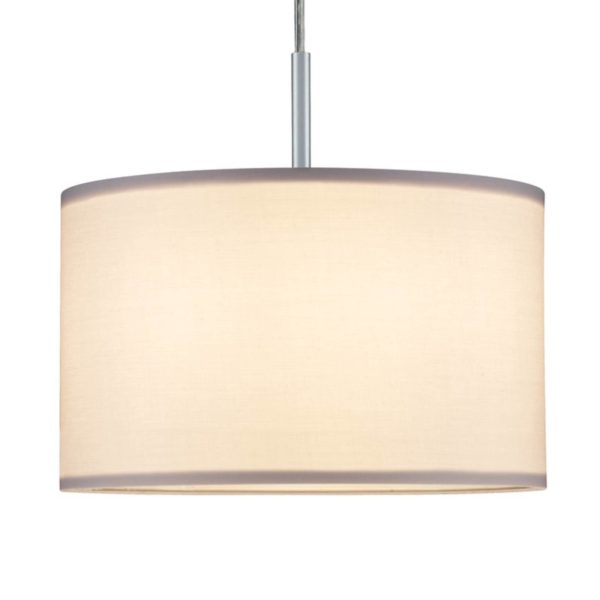 Paulmann abat-jour tissu Tessa Ø 25,5 cm blanc Paulmann