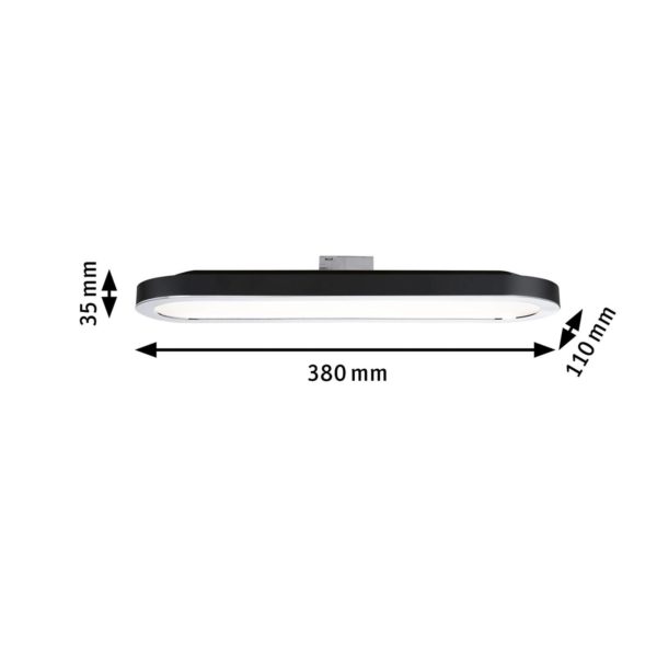 Paulmann Abia panneau LED 17° 2 700 K noir mat Paulmann
