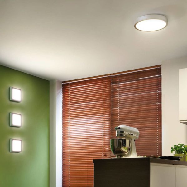 Paulmann Lunar panneau LED angulaire chromé, 30×30 Paulmann