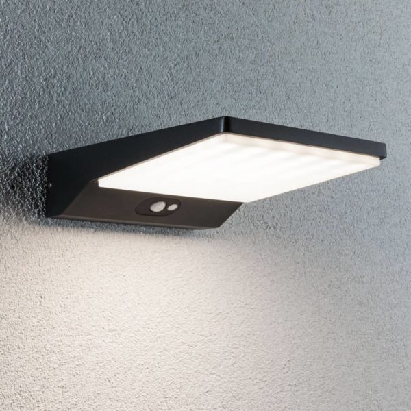 Paulmann Applique murale LED solaire Ronas, capteur, profondeur 25 Paulmann