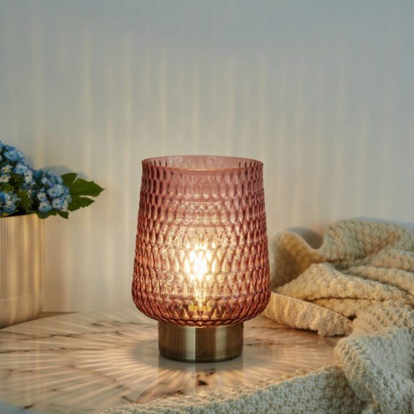 Pauleen Rose Glamour LED E27 pile pied métal Pauleen