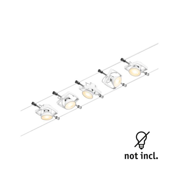 Paulmann Wire Mac II système câble 5 lampes, blanc Paulmann