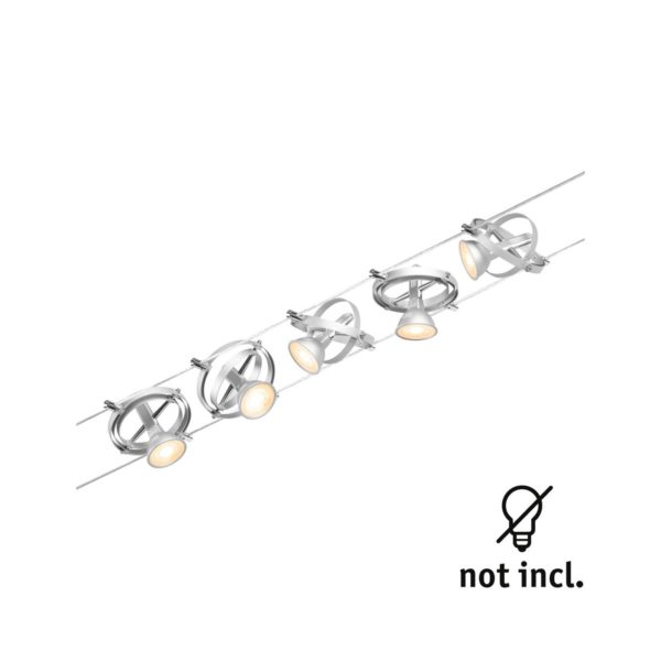 Paulmann Wire Cardan système câble 5 lampes chrome Paulmann