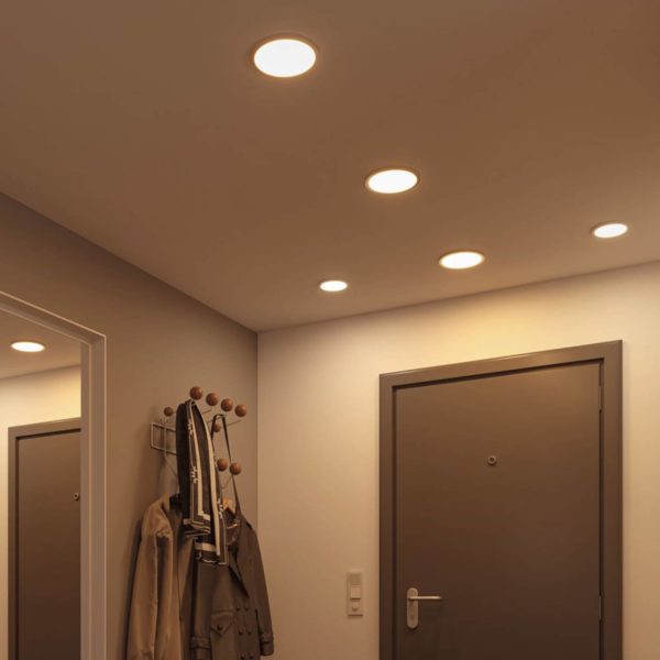 Paulmann panneau LED Areo 4000K rond chromé 11,8cm Paulmann