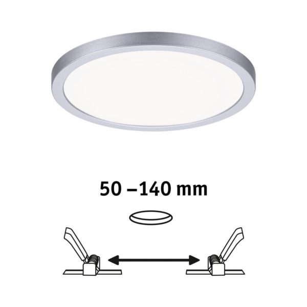 Paulmann panneau LED Areo 4000K rond chromé 17,5cm Paulmann