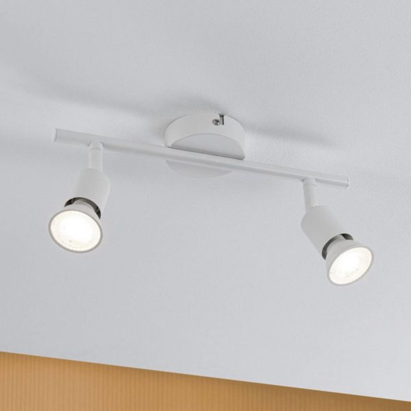 Paulmann Carolina plafonnier spots blanc, 2 lampes Paulmann