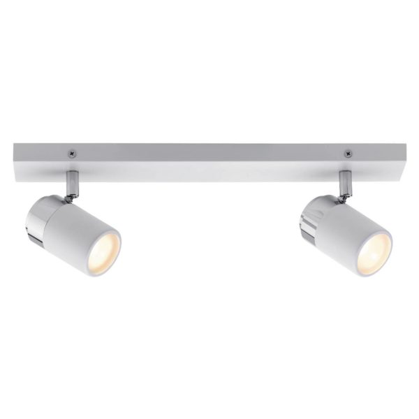 Paulmann Zyli spot plafond blanc/chrome, 2 lampes Paulmann