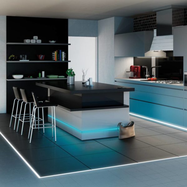 Profilé d’encastrement Paulmann Floor pour rubans LED LED 1m Paulmann